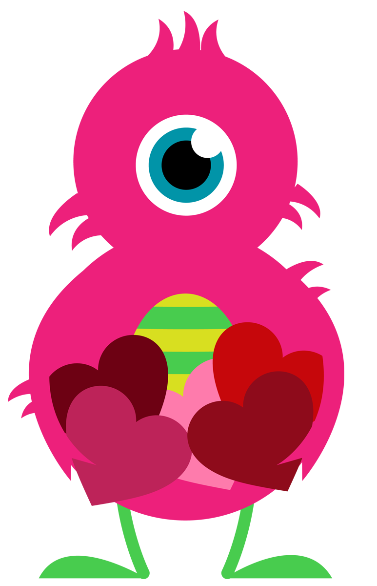 Monster Valentine Clip Art Free