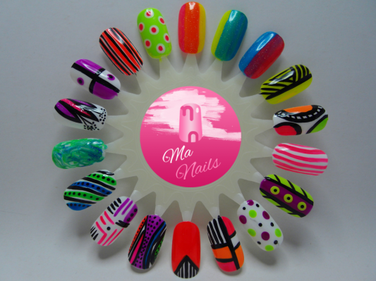 Neon Nail Art Designs