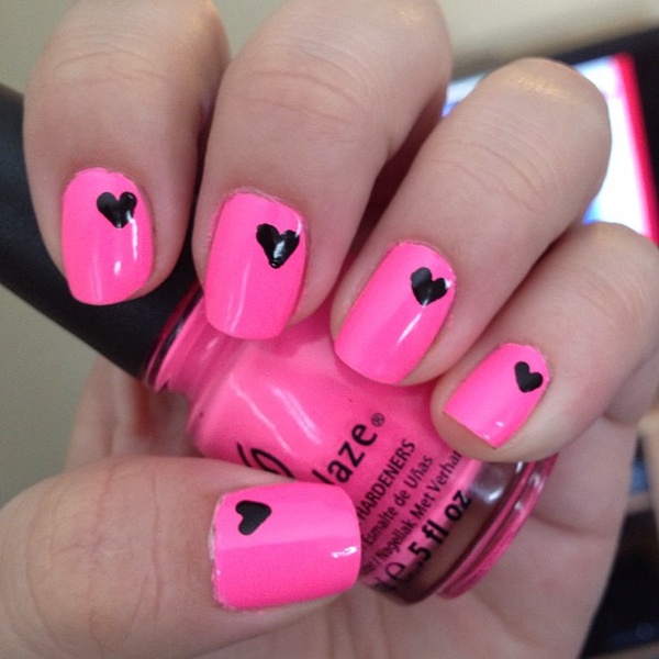 Neon Pink Nail Designs Neon Pink Nail Designs