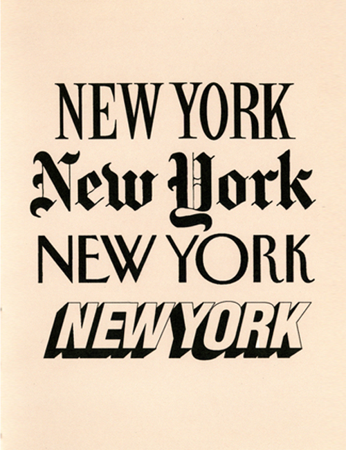 New York City Font