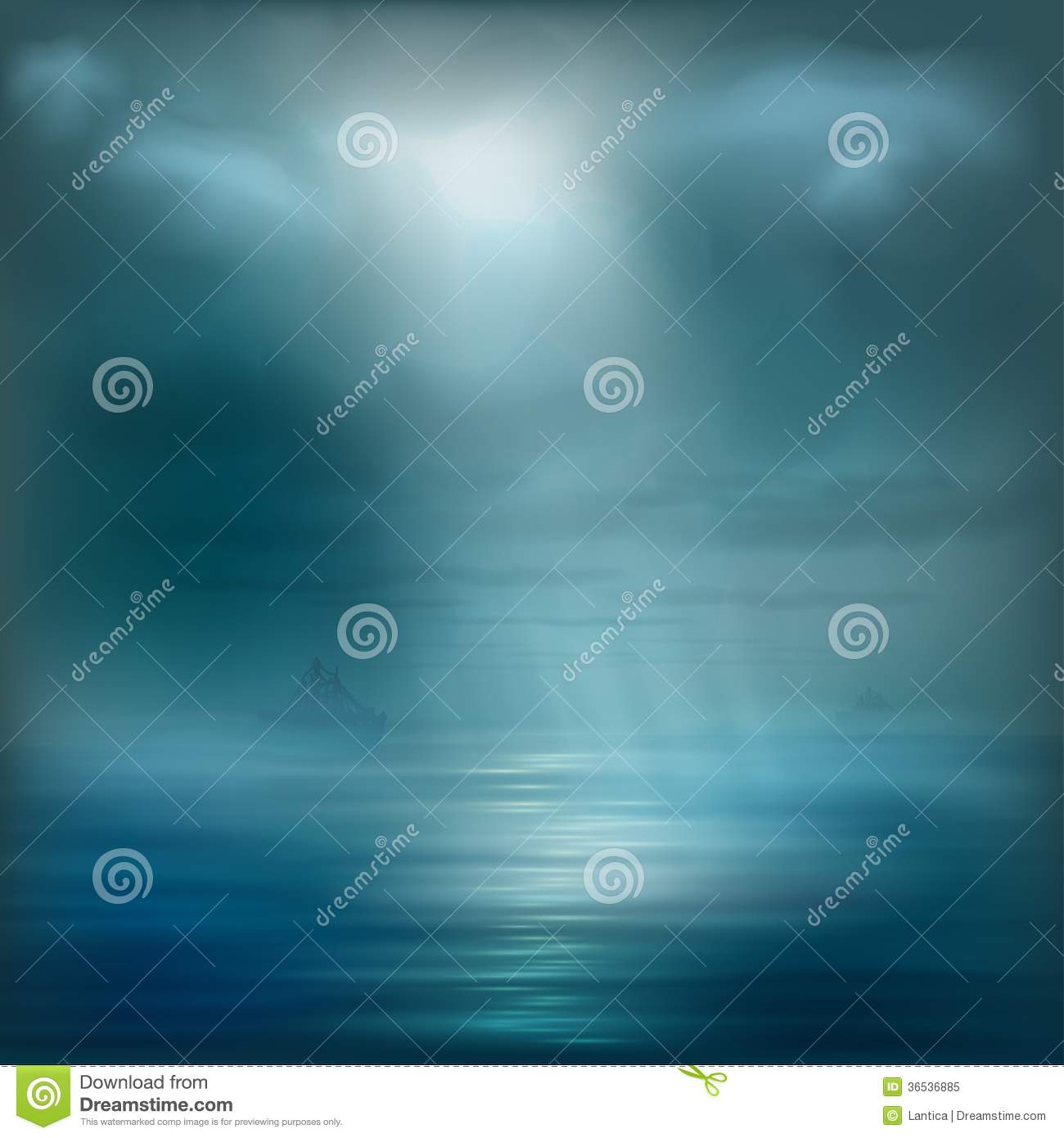 Ocean Water with Light Ocean Water with Light