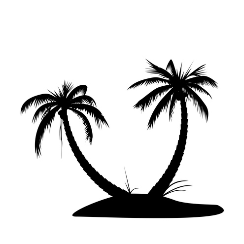 Palm Tree Silhouette Clip Art