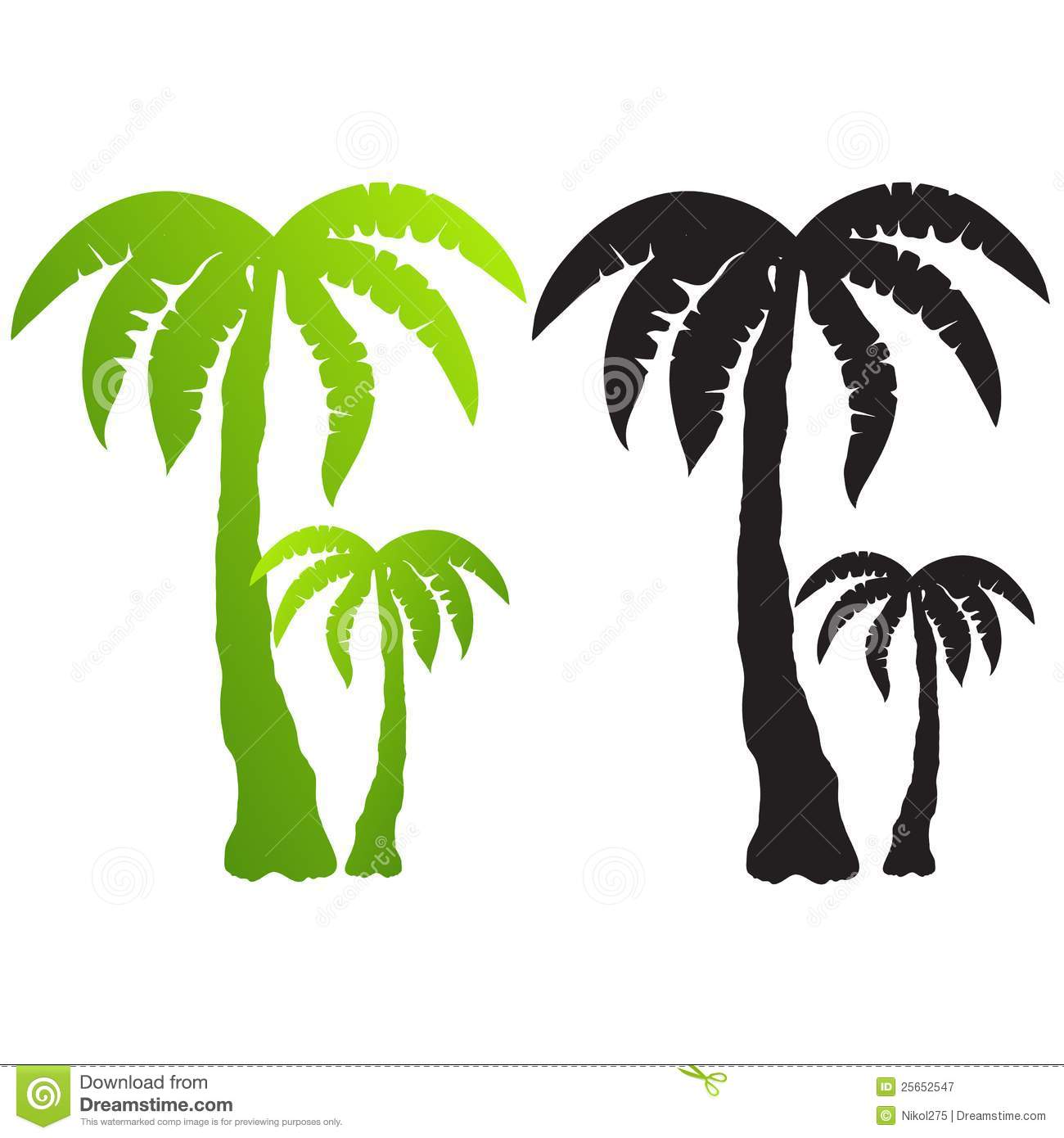 Palm Tree Silhouette Vector Art Free