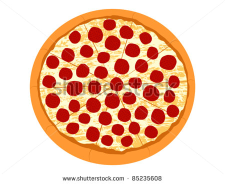 Pepperoni Pizza Illustration