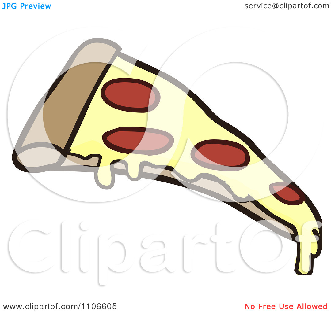 Pepperoni Pizza Slice Clip Art