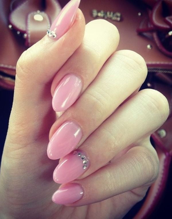 Pink Almond Nails Design