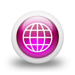 Pink Globe Icon