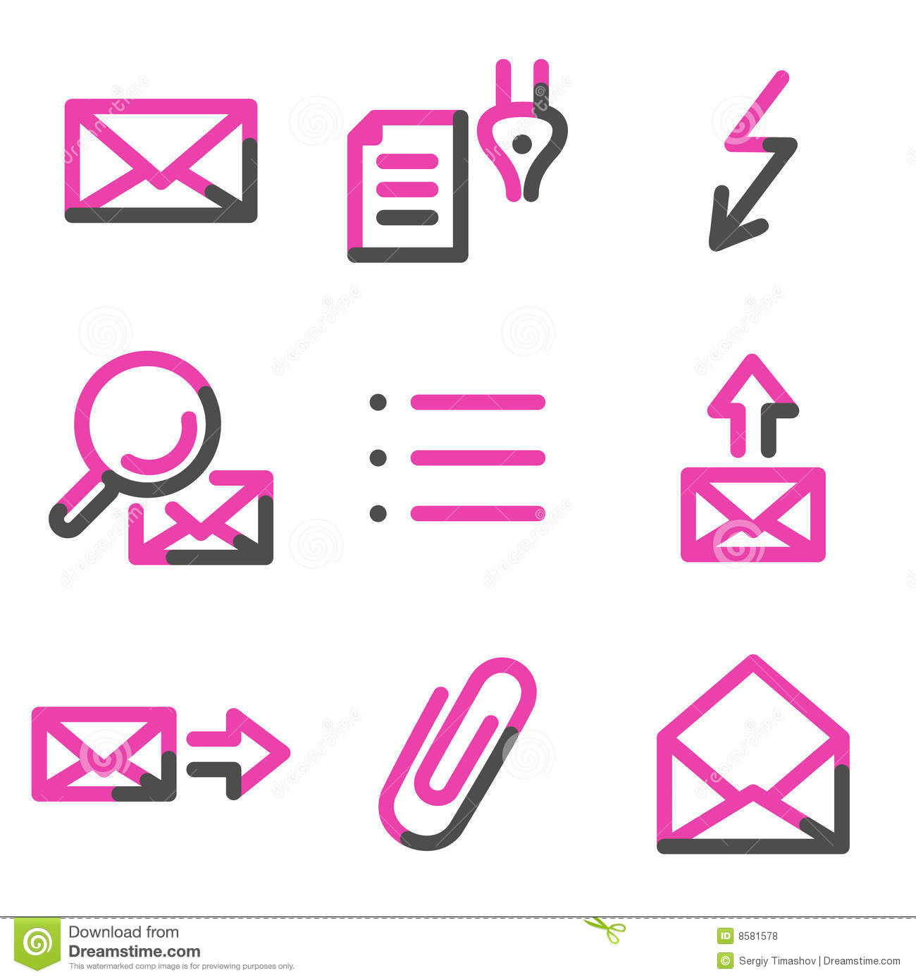 Pink Mail Icon