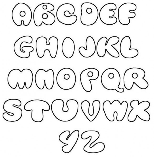 Printable Bubble Letters Alphabet Printable Bubble Letters Alphabet