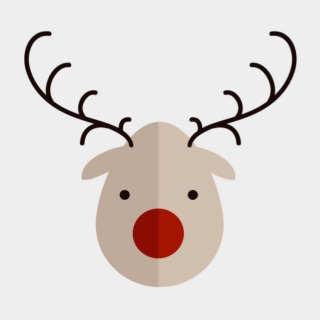 Reindeer Head Vector