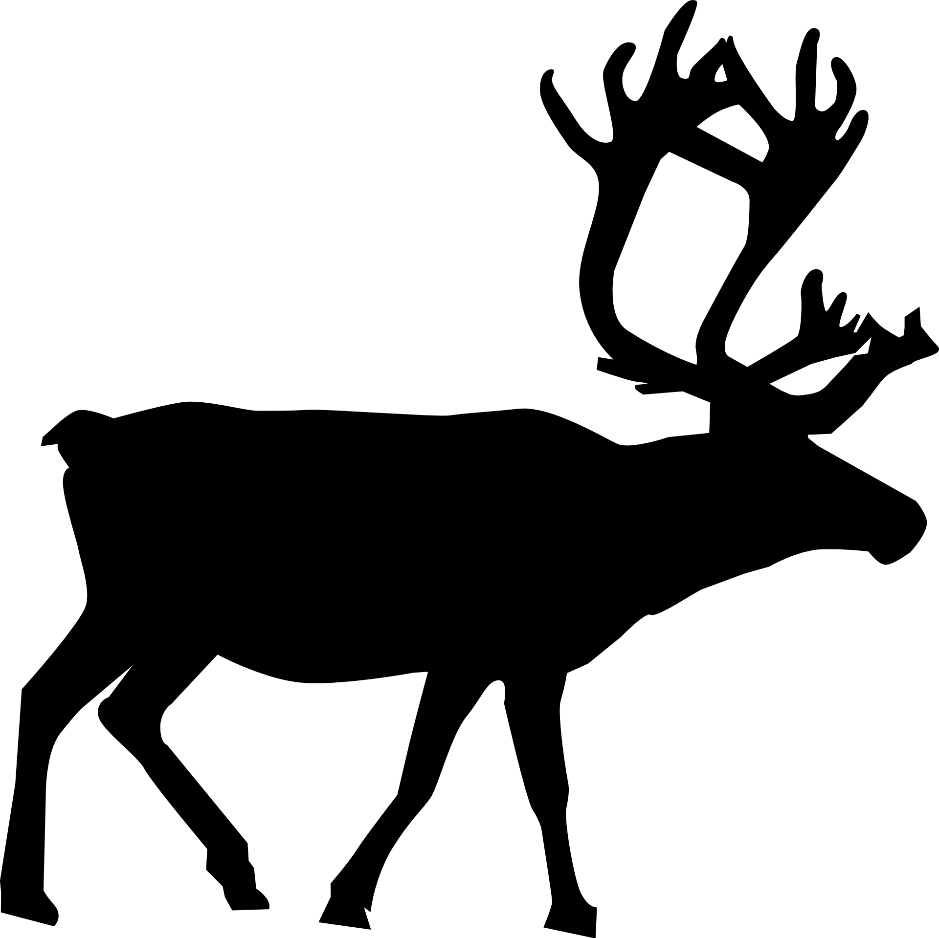 Reindeer Silhouette Clip Art