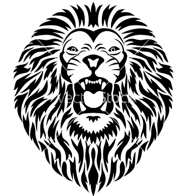 Roaring Lion Head Vector