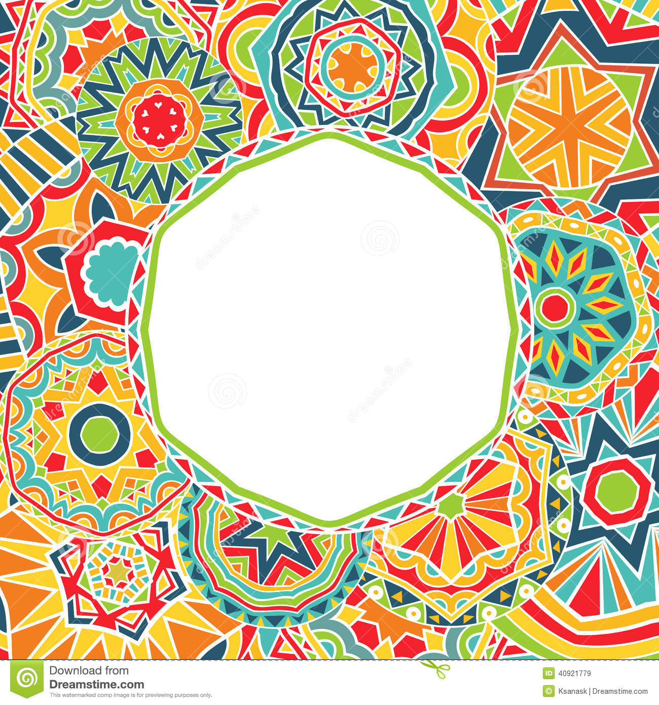 Round Tribal Border Vector Design