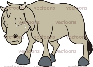 Sad Cow Clip Art