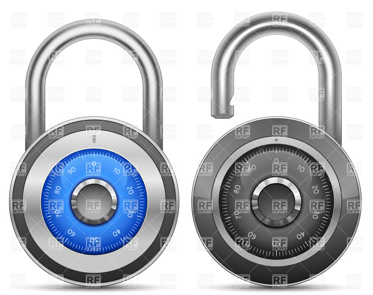 Safe Combination Lock Clip Art