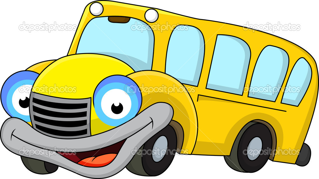 School Buses Cartoon Character