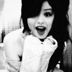 Selena Gomez Icons Tumblr Black and White