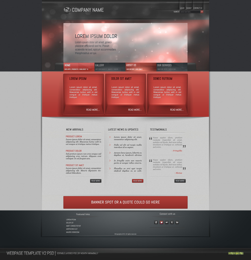 Simple Web Page Templates Free