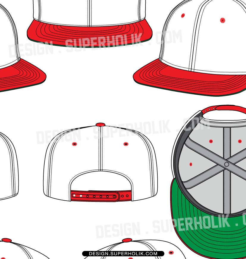 Snapback Hat Design Template