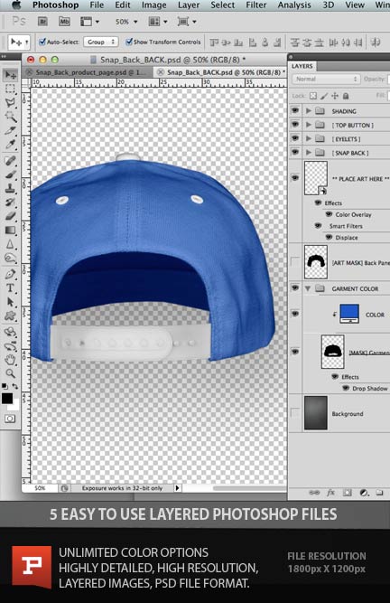 Snapback Template Photoshop