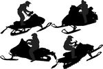 Snowmobile Silhouette Clip Art