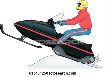 Snowmobile Vector Clip Art