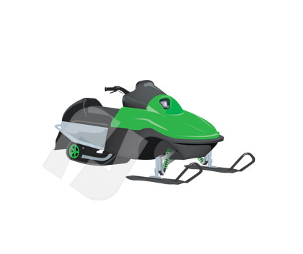 Snowmobile Vector Clip Art