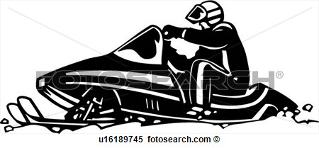 Snowmobile Vector Clip Art