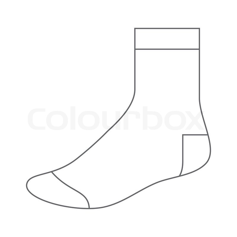 Sock Template Vector