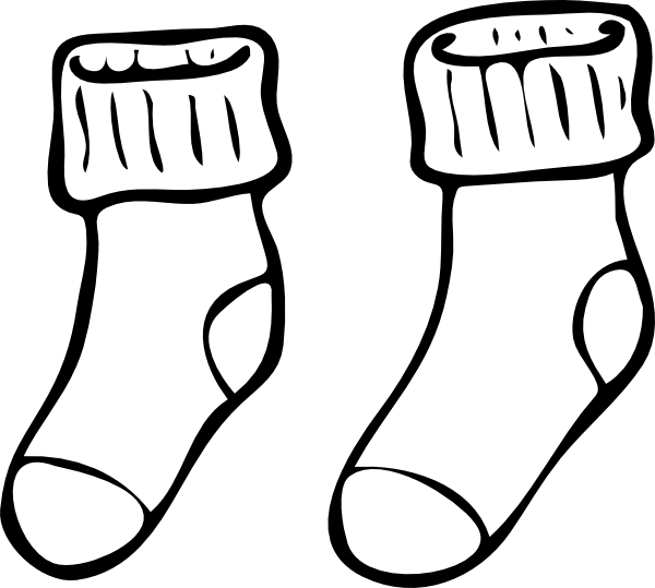 14 Socks Outline Template Images