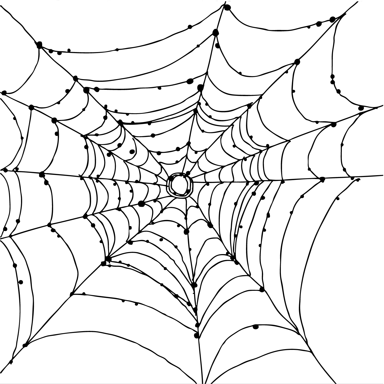 Spider Web Coloring Pages