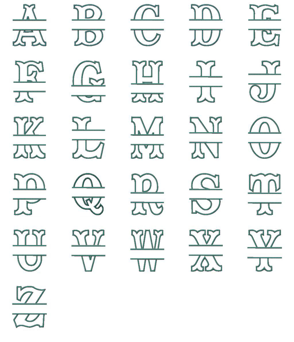 Split Letter Applique Font Split Letter Applique Font