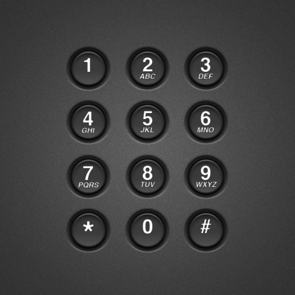 Telephone Keypad with Phone