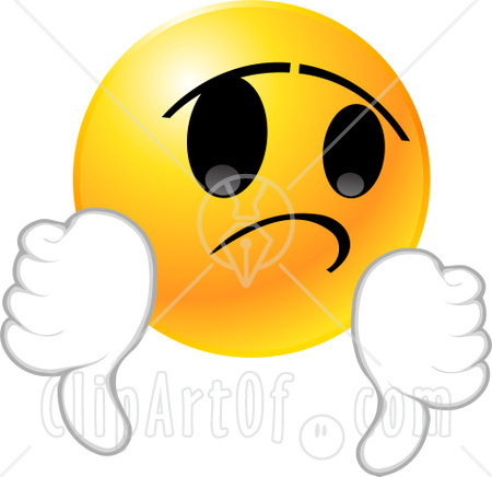 Thumbs Down Sad Face Clip Art