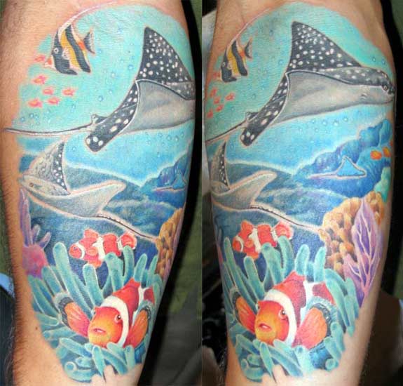 Tropical Coral Reef Tattoos