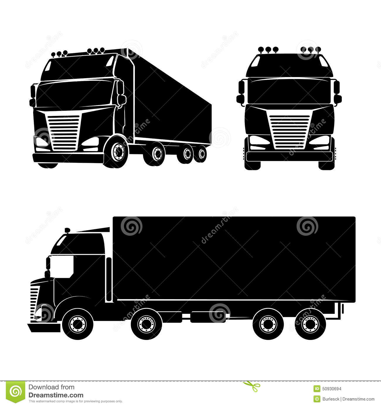 Truck Silhouette Vector Truck Silhouette Vector