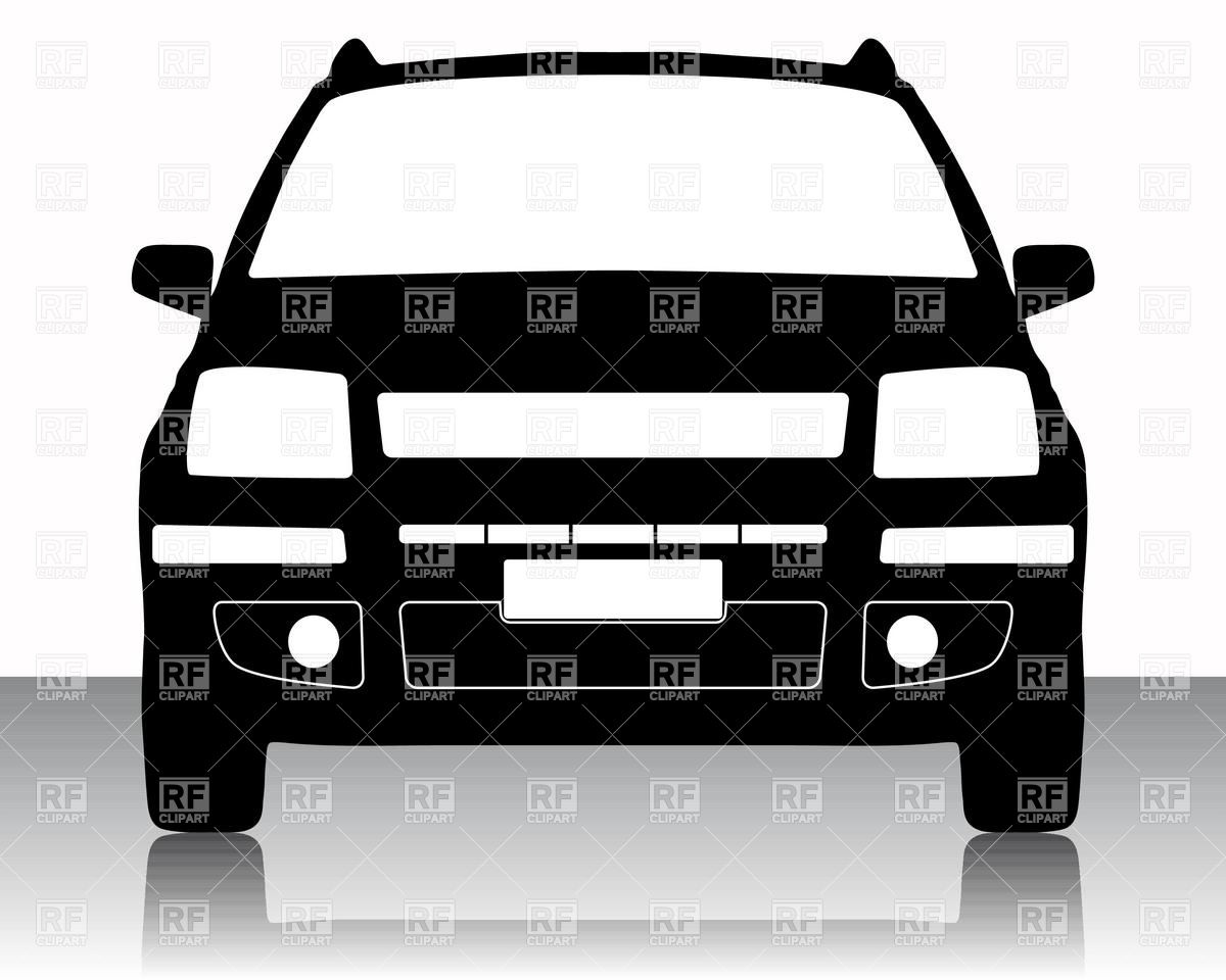 Vector Car Silhouette Front View