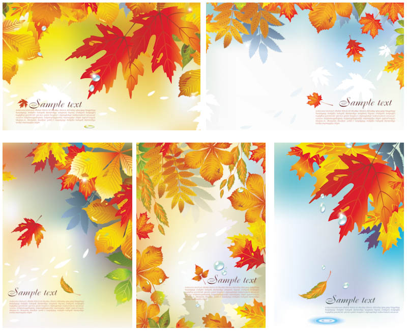 Vector Fall Leaves Clip Art