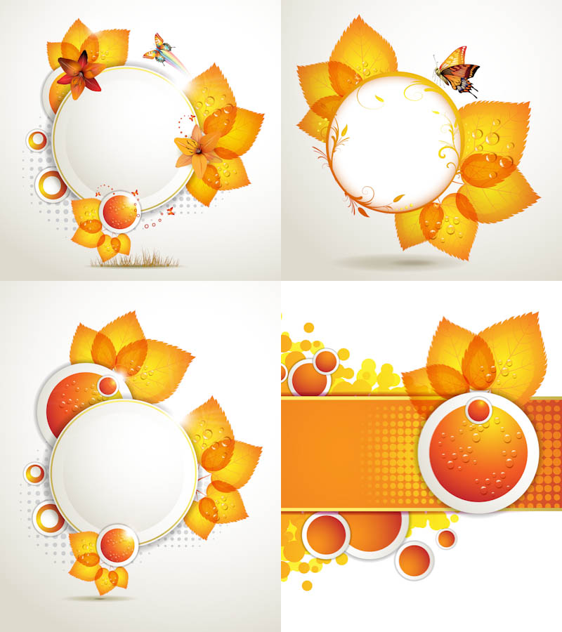 Vector Fall Leaves Clip Art