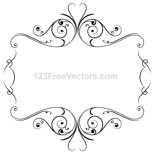 Vector Floral Frames Clip Art