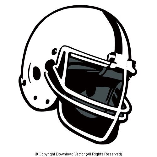 Vector Football Helmet Clip Art