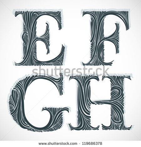 Vintage Letter E Fonts