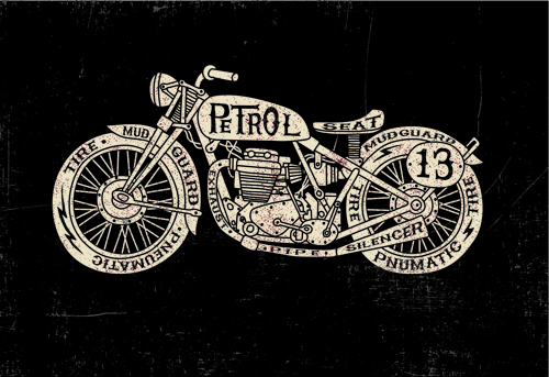 Vintage Motorcycle Free Vector Graphics