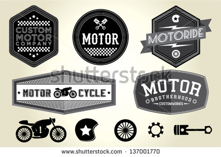 Vintage Motorcycle Piston Logos