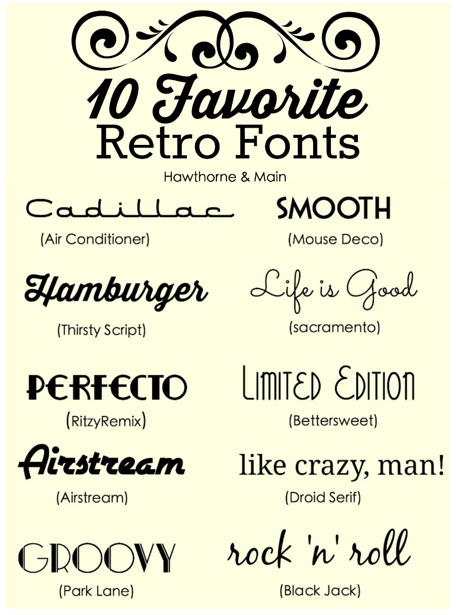 Vintage Retro Fonts