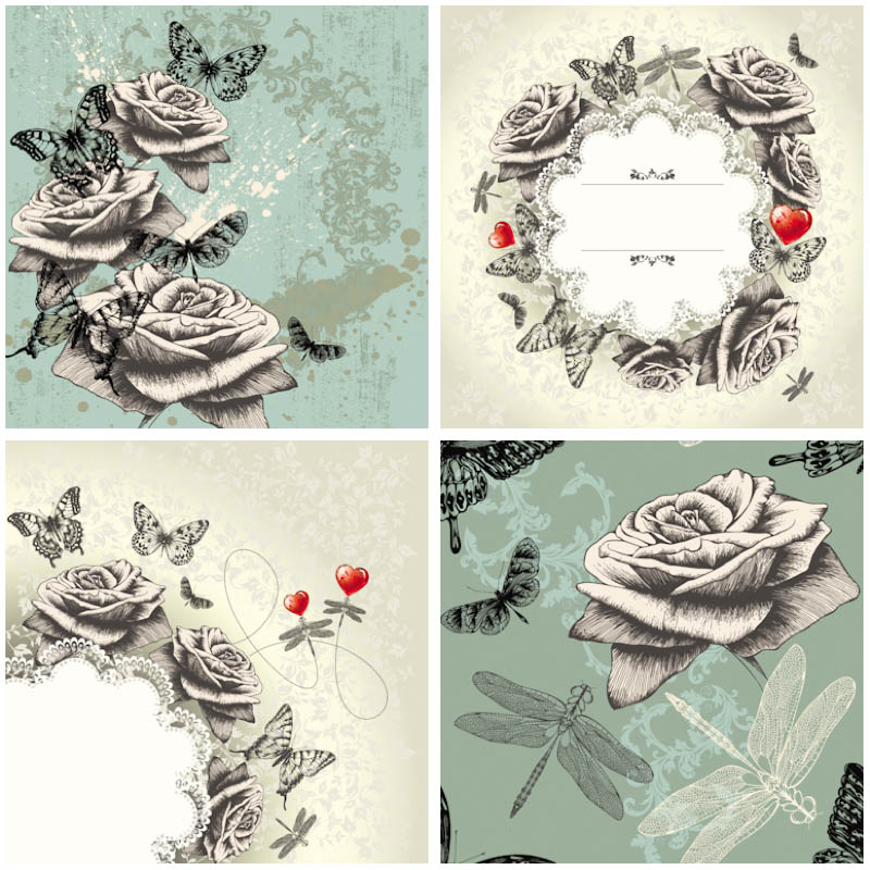 Vintage Rose Graphics Vector Free