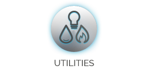 Water Gas Electric Utility Icon
