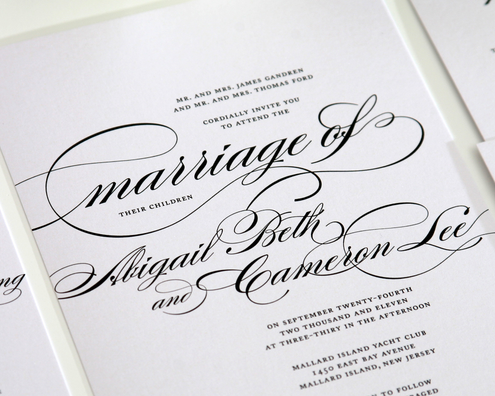 Wedding Invitation Script Font
