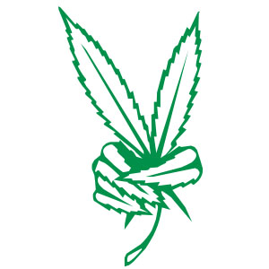 Weed Leaf Peace Sign