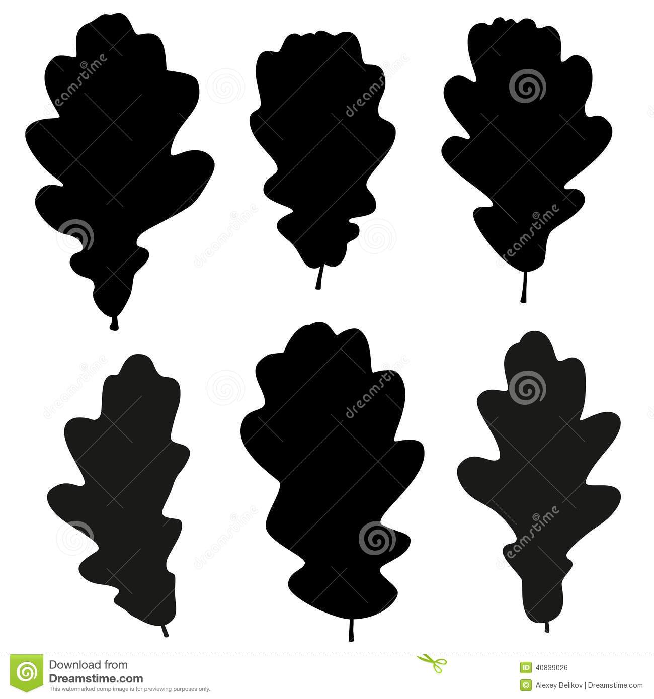 White Oak Leaf Outline Vector